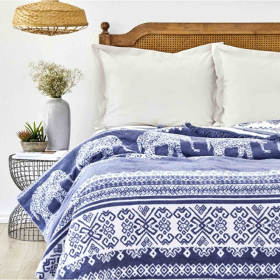 Плед Karaca Home - Colmar indigo индиго 180*220 евро