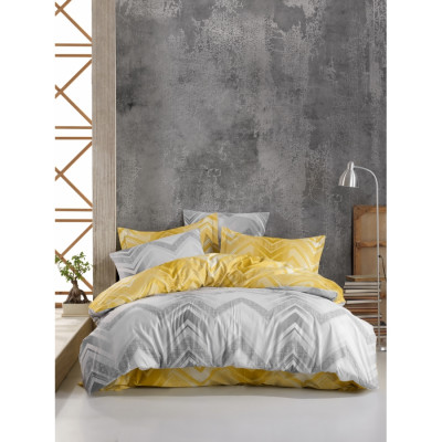 Постельное белье Lotus Home Perfect Ranforce - Gray серый евро