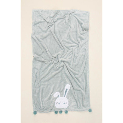 Дитячий плед Irya-Bunny mint ментоловий 75*120