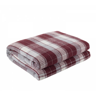 Плед Eponj Home - Ekose 150*200 Bordo-Gri бордовый-серый