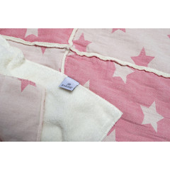 Плед микроплюш Barine - Star Patchwork throw pink розовый 130*170