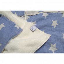 Плед микроплюш Barine - Star Patchwork throw blue блакитний 130*170