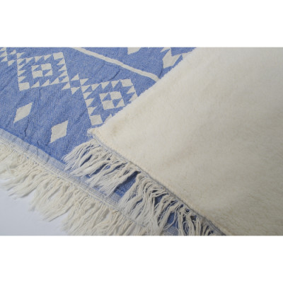 Плед микроплюш Barine - Kilim blue 130*170