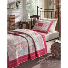 Покривало з наволочкою Karaca Home-Bonny Patchwork бавовна 90% поліестер 10% 180*260