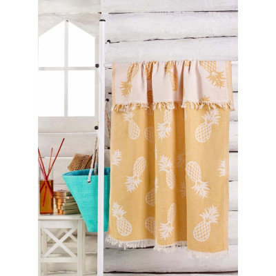 Рушник Eponj Home Jakarli-Ananas koyu sari жовтий 100*180