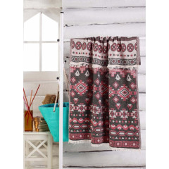 Полотенце Eponj Home Jakarli - Kilim kirmizi красный 100*180