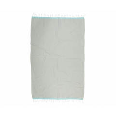 Полотенце Barine Pestemal - Basak 95*165 Light Grey-Mint серый-ментоловый