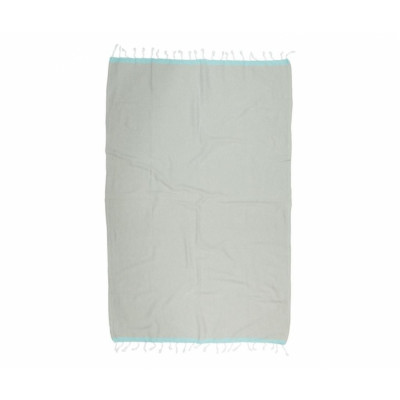 Полотенце Barine Pestemal - Basak 95*165 Light Grey-Mint серый-ментоловый